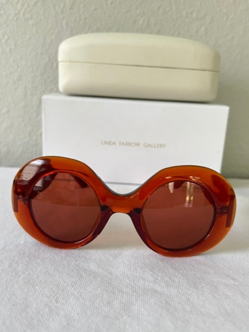 Linda Farrow x The Row 48/3 Womens Sunglasses Terracotta Red